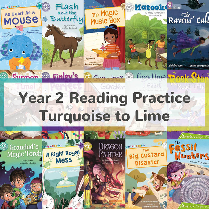 Year 2 Reading Practice — Book Bands Turquoise to Lime
