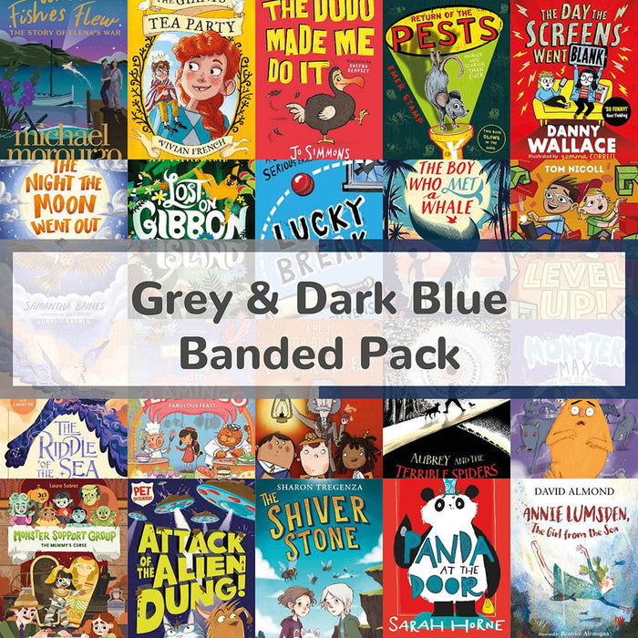 Grey & Dark Blue Book Bands