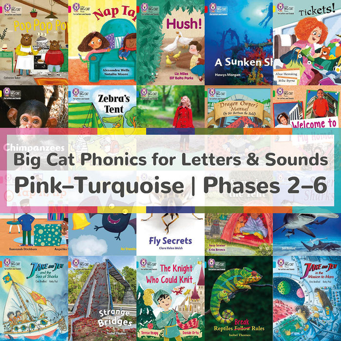 Big Cat Phonics for Letters & Sounds Pink A–Turquoise/Phases 2–6 (72 Readers)