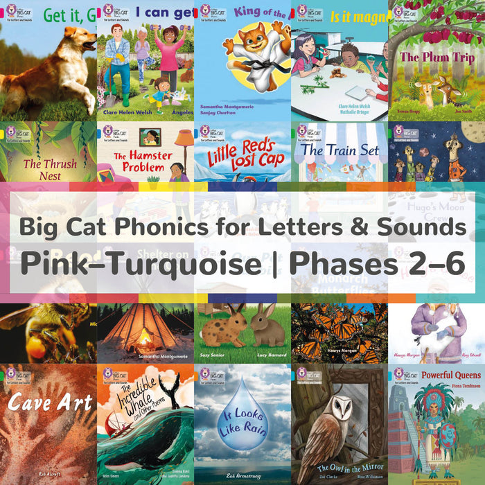 Big Cat Phonics More Letters & Sounds Pink A–Turquoise/Phases 2–6 (44 Readers)