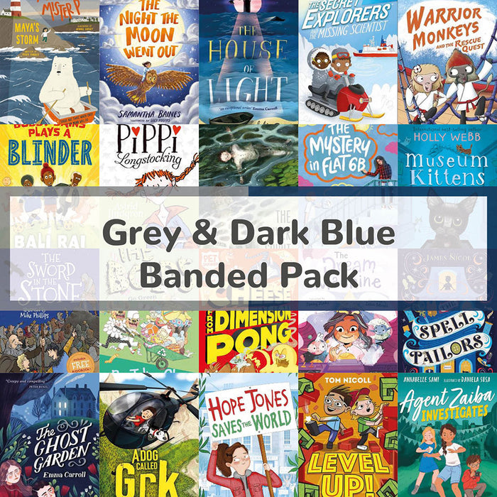 Grey & Dark Blue Book Bands